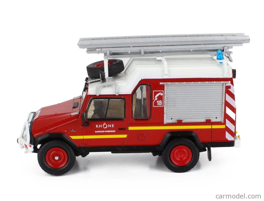 Edicola UMM Alter 4x4 Fire Engine Rhone 1989 1:43 Červená Biela Strieborná