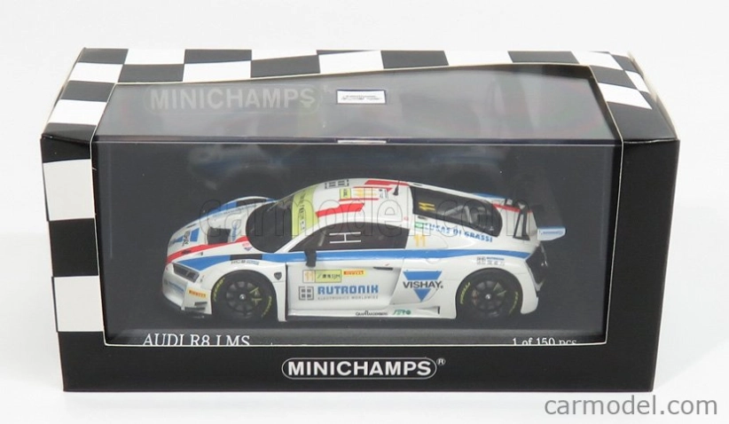 Minichamps Audi R8 Lms Team Hcb Rutroni Racing N 11 Fia World Gt Cup Macau 2017 L.di Grassi 1:43 Biela