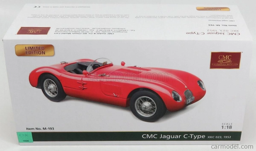 Cmc Jaguar C-type Spider Street Version 1953 1:18 Červená