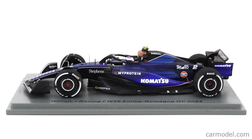 Spark-model Williams F1 Fw46 Team Williams Racing N 2 Emilia Romagna Italy Gp 2024 Logan Sargeant 1:43 2 Tóny Modré