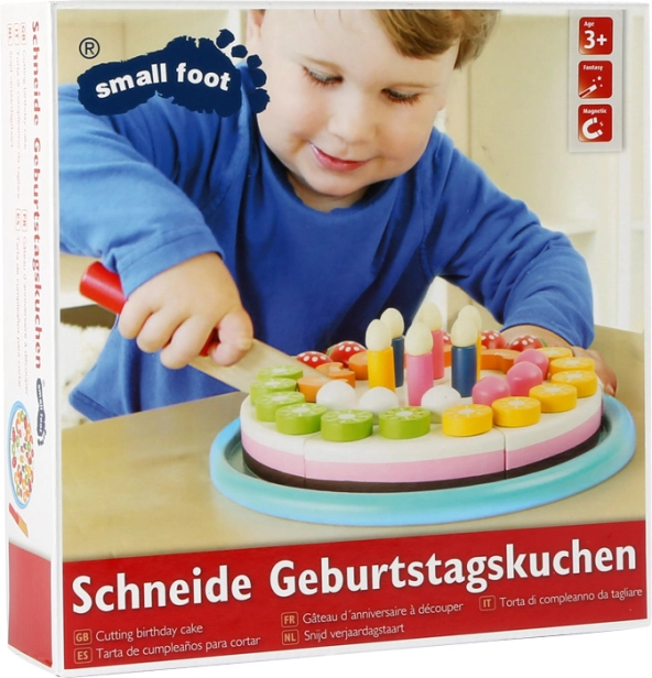 Malá noha Drevená narodeninová torta