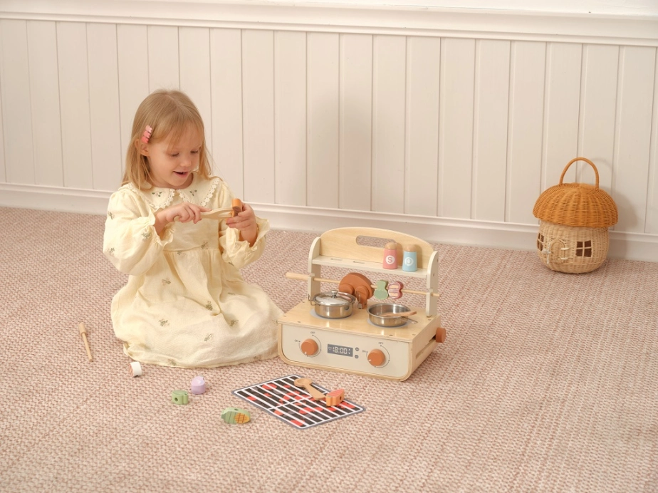 2Kids Toys Dřevěný gril s příslušenstvím
