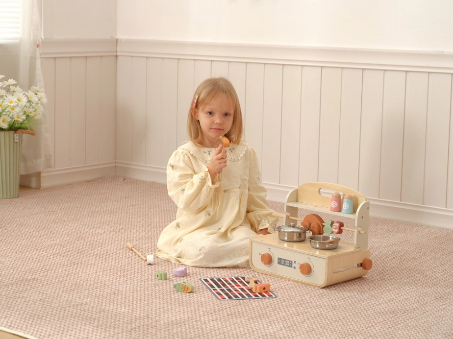 2Kids Toys Dřevěný gril s příslušenstvím