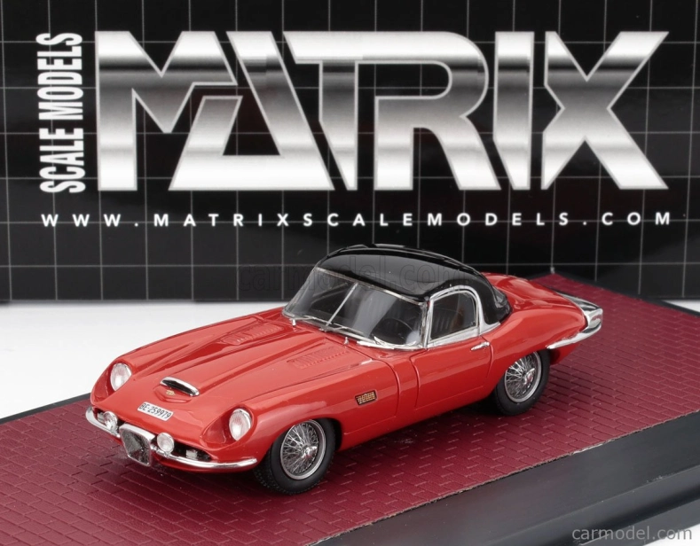 Matrix scale models Jaguar E-type Frua Roadster Closed 1964 1:43 Red