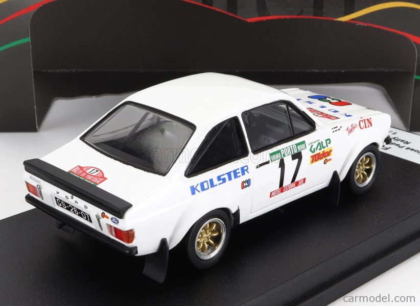Trofeu Ford england Escort Mkii (nočná verzia) N 17 Rally Portugal 1983 J.p.borges - R.bevilacqua 1:43 Biela