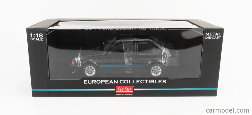 Sun-star Ford england Escort Rs Turbo 1984 1:18 Black