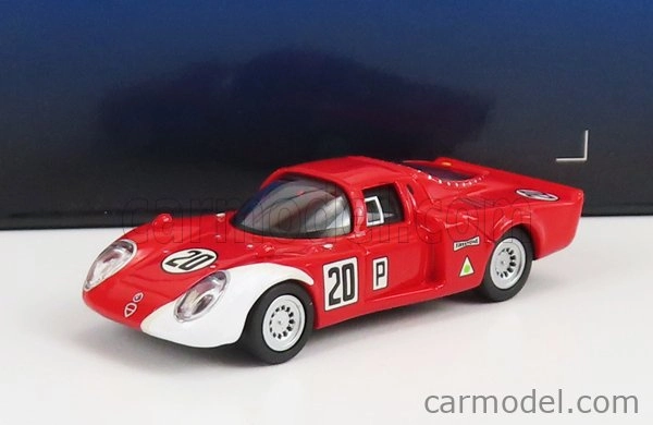 Ricko Alfa romeo 33.2 N 20 24h Daytona 1968 U.schutz - N.vaccarella 1:87 Červená Biela