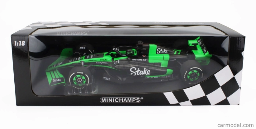 Minichamps Sauber F1 C44 Team Stake Kick N 77 Sezóna 2024 Valtteri Bottas 1:18 Zelená čierna