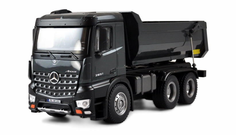RC celokovový sklápač Mercedes-Benz Arocs, čierna