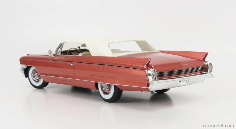 Mitica Cadillac Eldorado Biarritz Cabrio Closed 1962 1:18 Pink Met