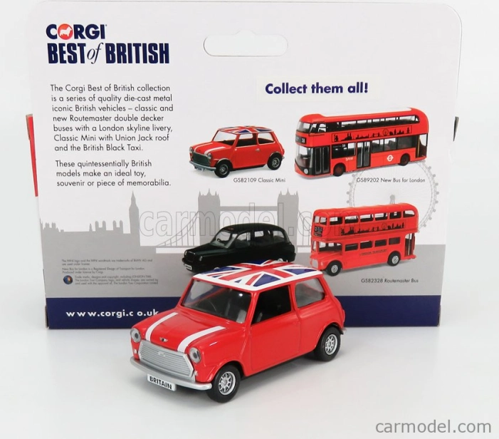 Corgi Austin Mini 1970 - English Flag 1:36 Red
