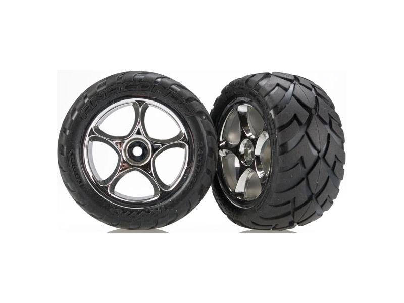 Traxxas koleso 2.2", disk Tracer strieborný, pneu Anaconda (2) (zadné)