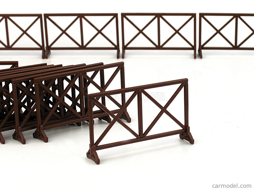 Brumm Accessories Set 5x Transenne - Street Barricades Sizes Misure 4.65cm X 2.85 Cm 1:43 Brown