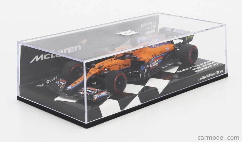 Minichamps Mclaren F1 Mcl35l Team Mclaren N 3 Abu Dhabi GP 2021 Daniel Ricciardo 1:43 Oranžová svetlo modrá