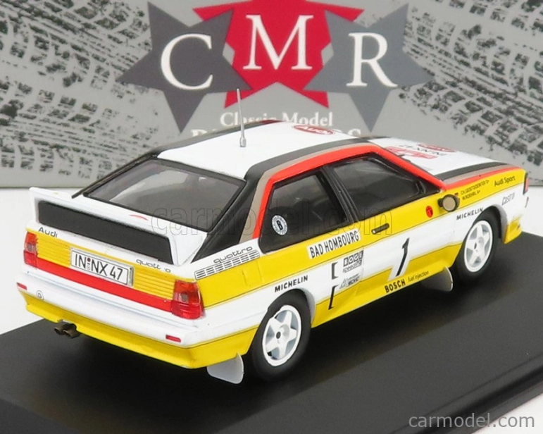 Cmr Audi Sport Quattro A2 Team Audi Sport (night Version) N 1 Winner Rally Montecarlo 1984 Walter Rohrl - Christian Geistdorfer 1:43 Bílá Žlutá
