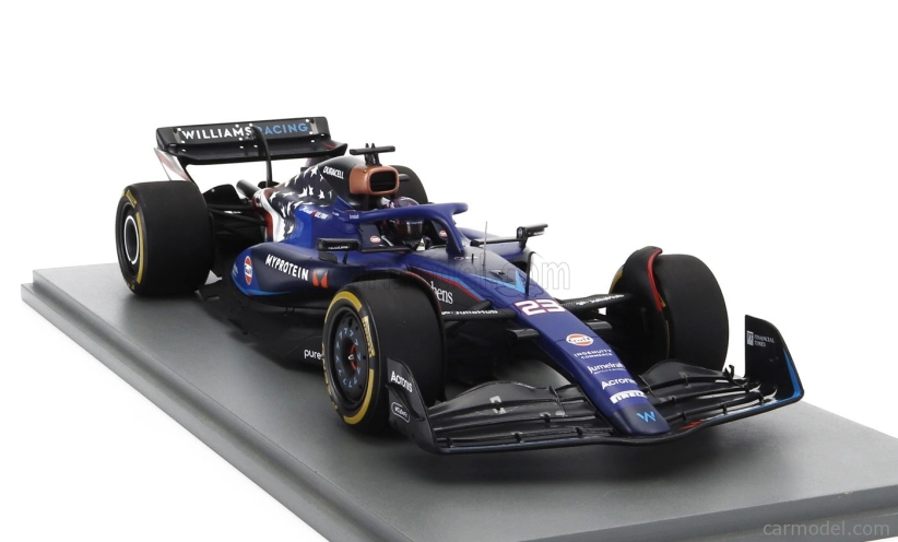 Spark-model Williams F1  Fw45 Team Williams Racing Gulf N 23 Austin Usa Gp 2023 Alexander Albon 1:18 Blue