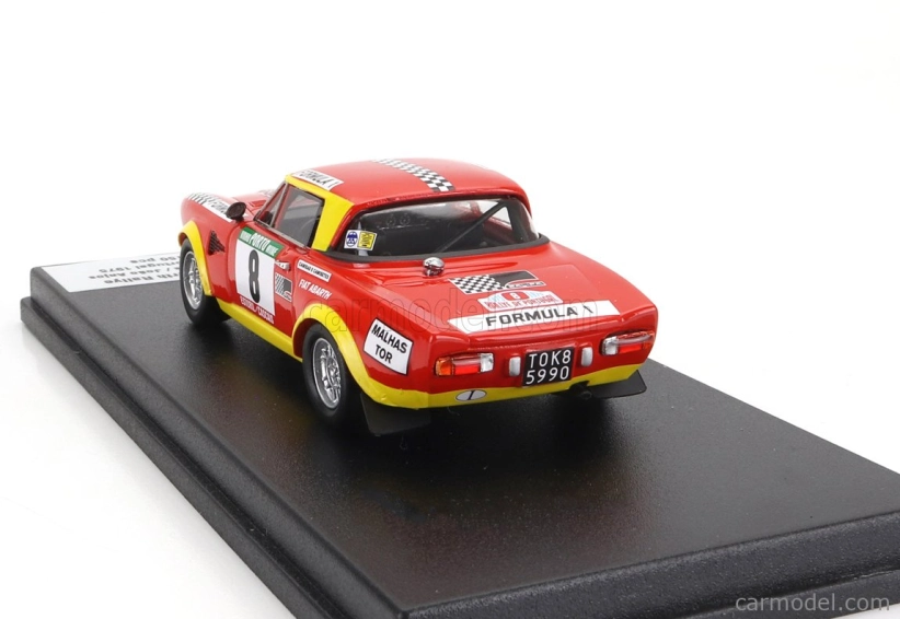 Trofeu Fiat 124 Abarth (night Version) N 8 Rally Portugal 1975 Antonio Borges - Joao Anjos 1:43 Červená Žlutá