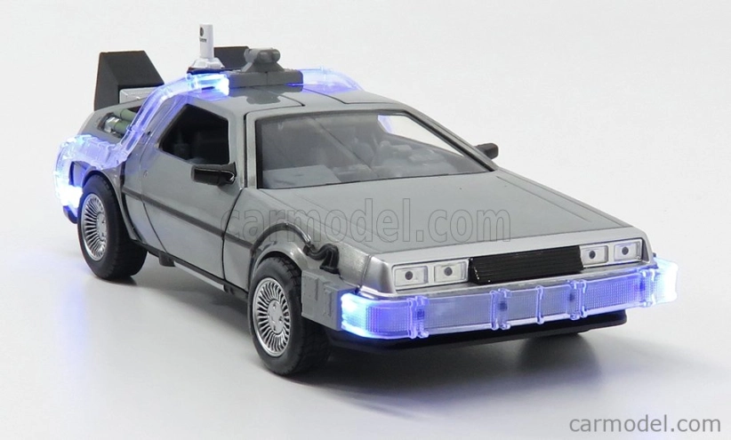 Jada De lorean Time Machine - Back To The Future 2 - Ritorno Al Futuro 2 - With Hoover Mode And Lights 1:24 Silver