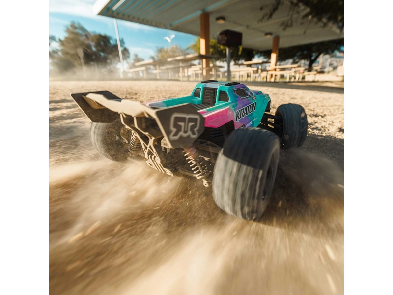 Arrma Mini Kraton 3S DSC BLX 1:16 4WD RTR tyrkysová/růžová