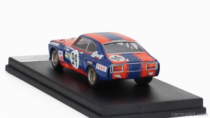 Trofeu Ford england Capri 2600 Rs Team Ecurie Tours Auto N 94 24h Le Mans 1975 Christian Gouttepiffre - Jean Pierre Bodin 1:43 Modrá Oranžová