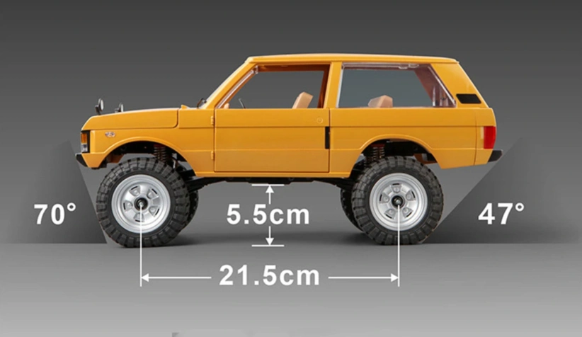 RC auto Range Rover 1970, žlutá