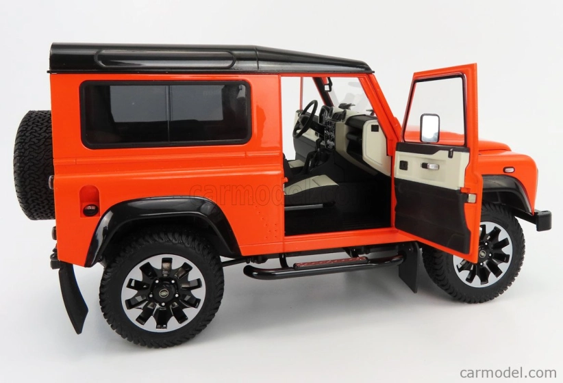 Lcd-model Land rover Defender 90 Works V8 70th Edition 2018 1:18 Orange