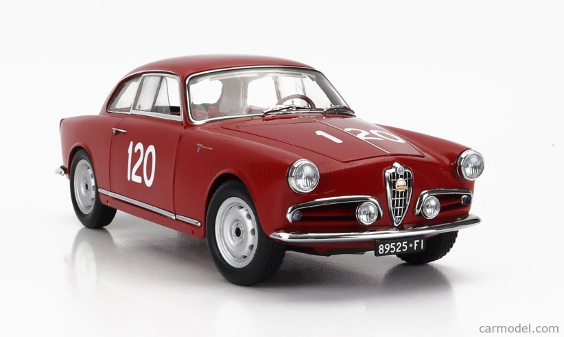 Kyosho Alfa romeo Giulietta Sv Sprint Veloce N 120 Mille Miglia 1956 G.becucci - P.cazzato 1:18 Red
