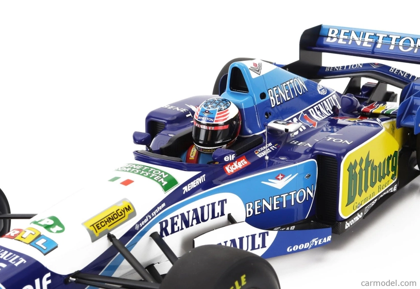 Minichamps Benetton F1 B195 Team Mild Seven Renault N 1 World Champion Winner European Gp 1995 Michael Schumacher 1:12 Modrá Žlutá
