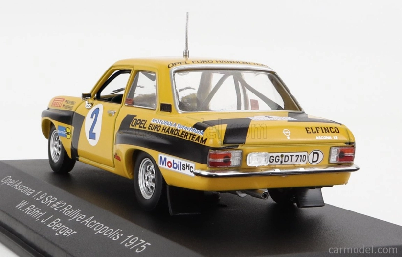 Cmr Opel Ascona 1.9 Sr N 2 Rally Acropolis 1975 W.rohrl - J.berger 1:43 Žlutá Černá