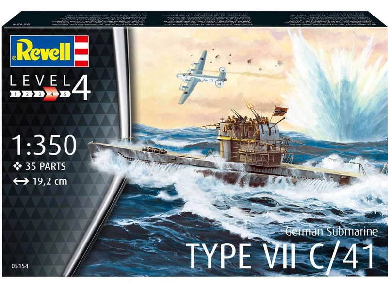 Revell nemecká ponorka typ VII C/41 (1:350)