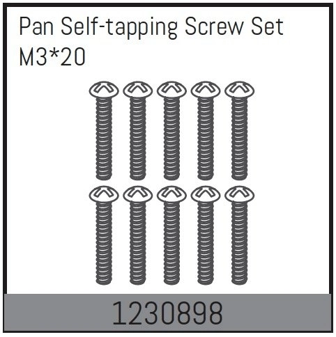1230898 - M3*20 Pan self-tapping Screw Set (10)