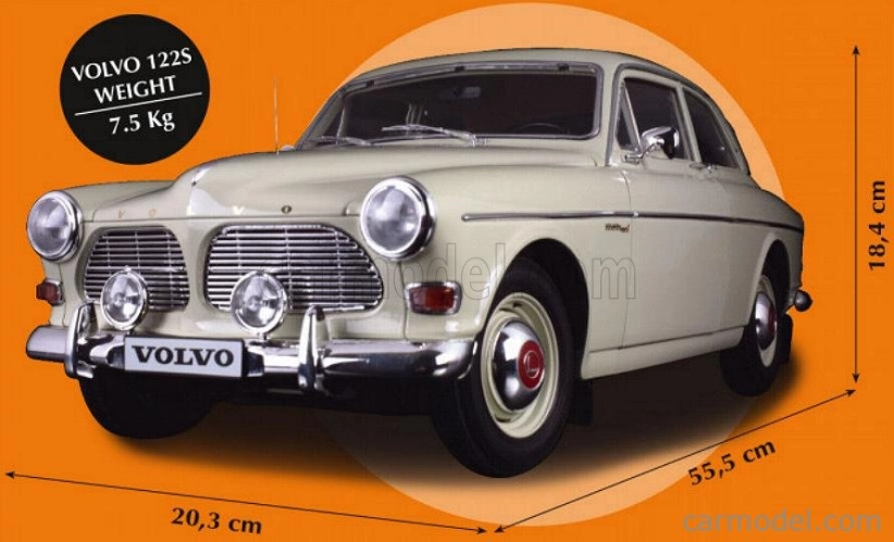 Ixo-models Volvo 122s Amazon 1965 - With Light & Sound Effects 1:8 Ivory