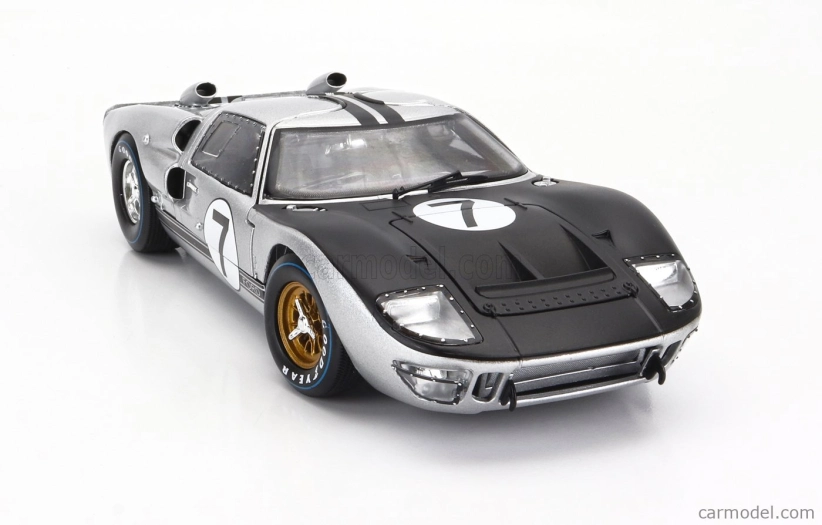 Shelby-collectibles Ford usa Gt40 Mkii 7.0l V8 Team Alan Mann Racing Ltd. N 7 24h Le Mans 1966 G.hill - B.muir 1:18 Silver Black