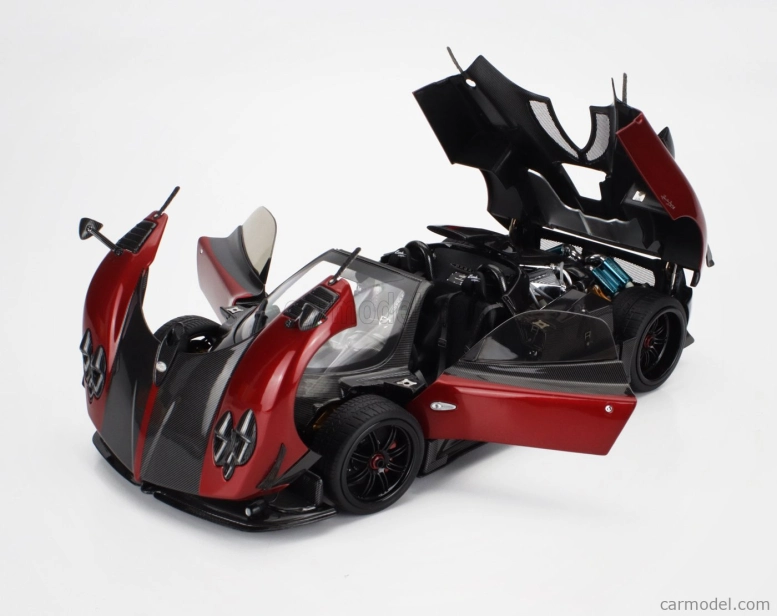 Almost-real Pagani Zonda 5 Cinque Roadster 2009 1:18 Červený Černý Uhlík