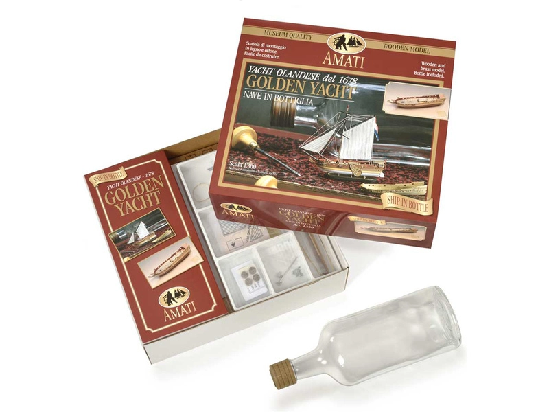 AMATI Golden Yacht 1:300 kit do fľaše