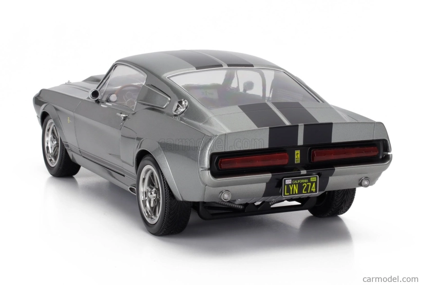 Kk-scale Ford usa Mustang Shelby Gt500 Eleanor Coupe 1967 1:12 Šedá Černá