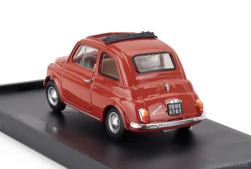 Brumm Fiat 500f Tetto Aperto - Otvorené 1965 1:43 Rosso Corallo Chiaro - Červená