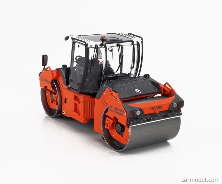 Nzg Hamm Hd+120i Vio-2 Hf Rullo Vibrante Bitamburo Liscio - Schiacciasassi - Stone Crusher Roll 1:50 Oranžová Šedá Bílá