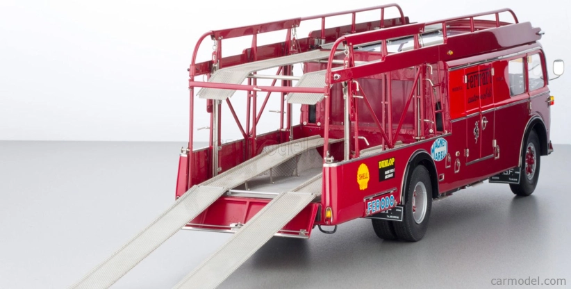 Cmc Fiat 642rn2 Truck Bartoletti F1 Ferrari Car Transporter 1957 1:18 Červená