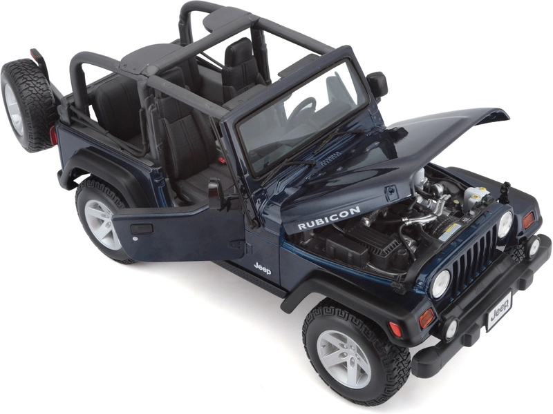 Maisto Jeep Wrangler Rubicon 1:18 modrá metalíza