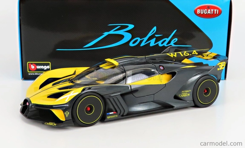Bburago Bugatti Bolide 1:18 žlutá