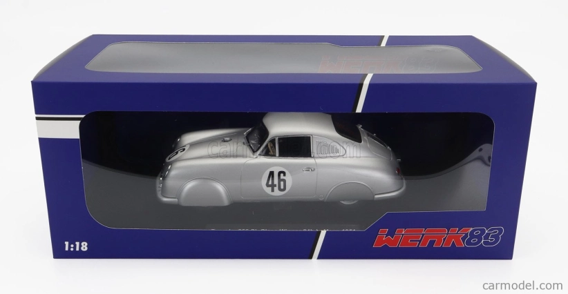 Werk83 Porsche 356 Sl Coupe Team Porsche K.g. N 46 Trieda víťazov 24h Le Mans 1951 Auguste Veuillet - Edmond Mouche 1:18 Striebro