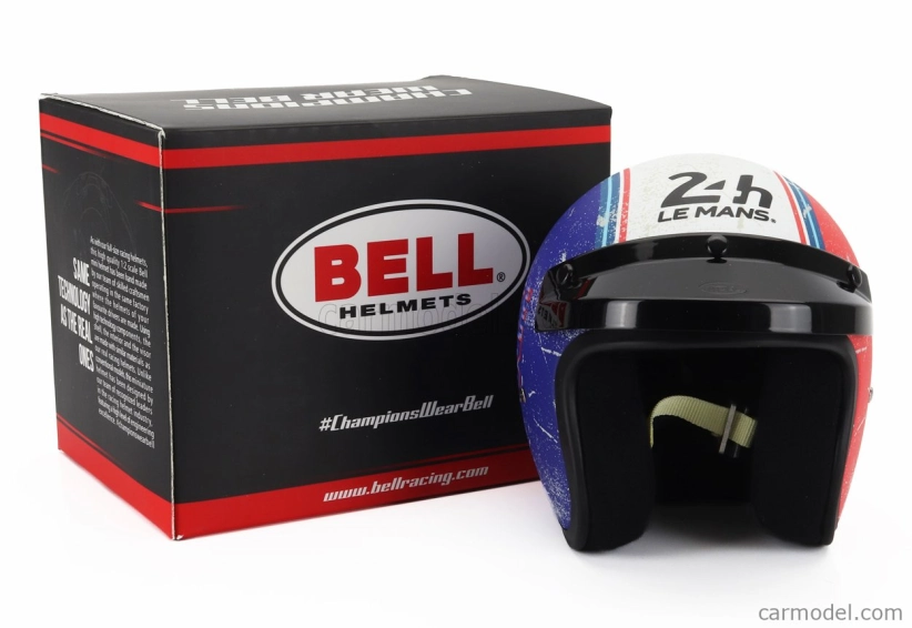 Mini helmet Bell helmet Casco Helmet 500-tx 24h Le Mans 1923 1:2 Modrá Bílá