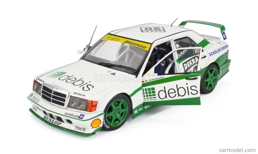 Werk83 Mercedes benz 190e Evo2 Team Zakspeed Racing N 20 Norisring Race Dtm 1991 Michael Schumacher 1:18 Bielozelená