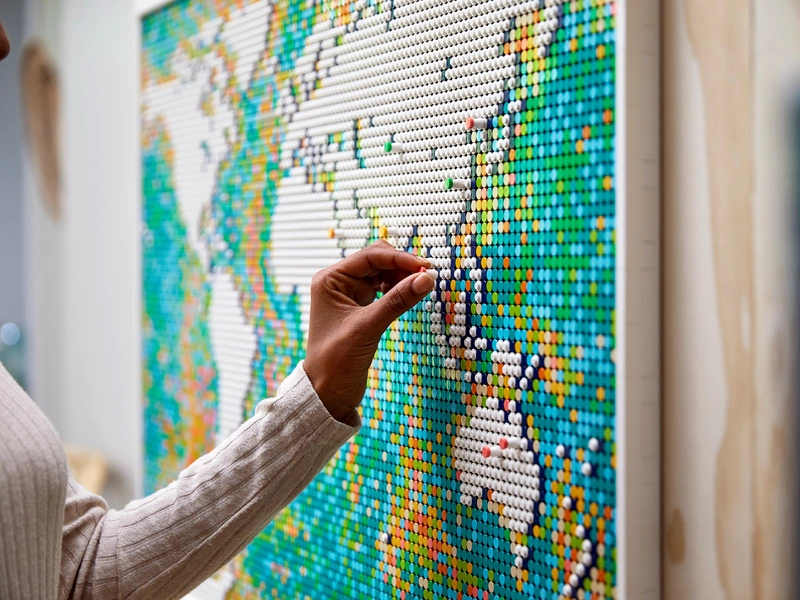 LEGO ART - Mapa světa