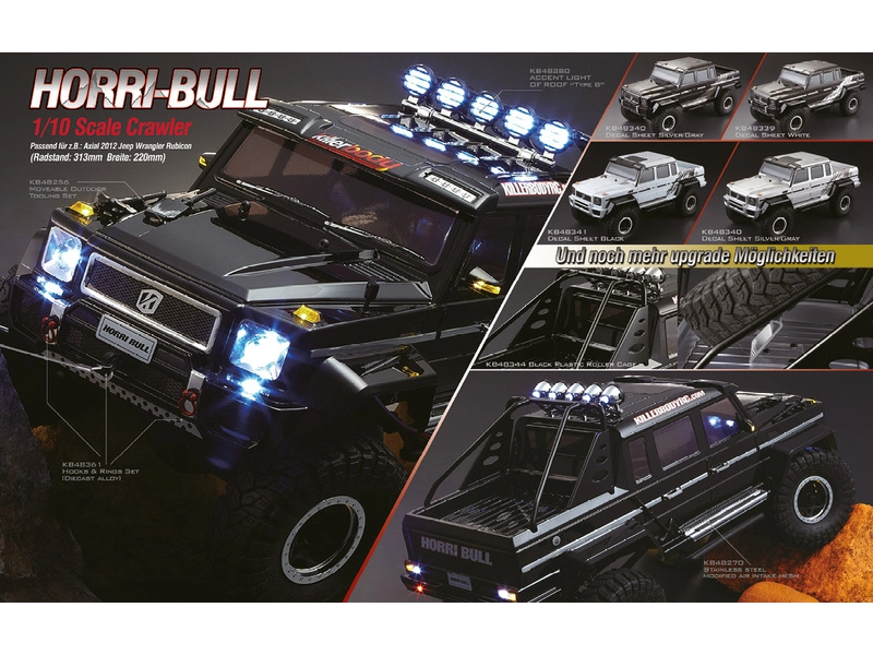 Killerbody karoséria 1 : 10 Horri Bull strieborná