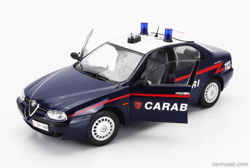 Mitica-diecast Alfa romeo 156 2.0 Twin Spark Carabinieri 1997 1:18 Blue White