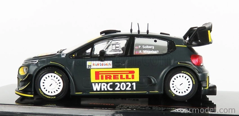Ixo-models Citroen C3 Wrc N 20 Rally Sardegna Taliansko 2020 P.solberg - A.mikkelsen 1:43 Matt Black