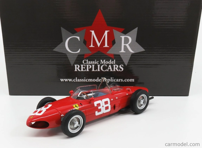 Cmr Ferrari F1 Dino 156 Sharknose N 38 Majster sveta 3. Monaco Gp 1961 Phil Hill 1:18 Červená