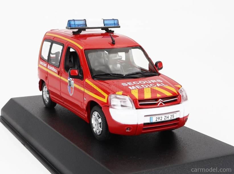 Norev Citroen Berlingo Pompiers Secours Medical 2004 1:43 červená biela
